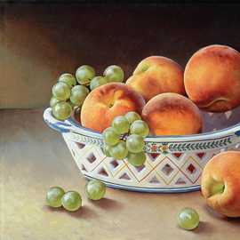   Still life with Peaches by Bryan Leister