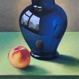   Peach with Vase by Bryan Leister